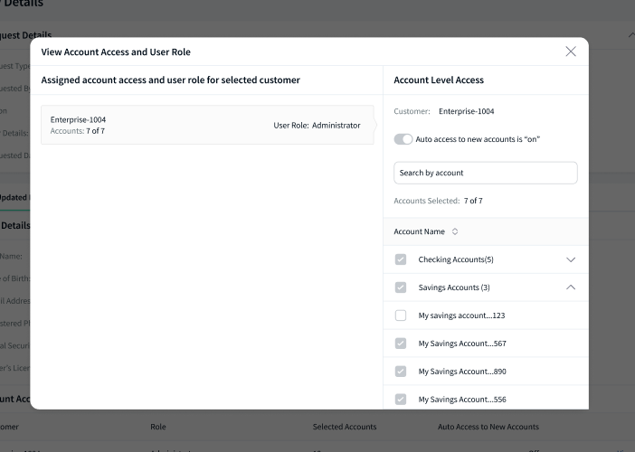 Account Access and User Role